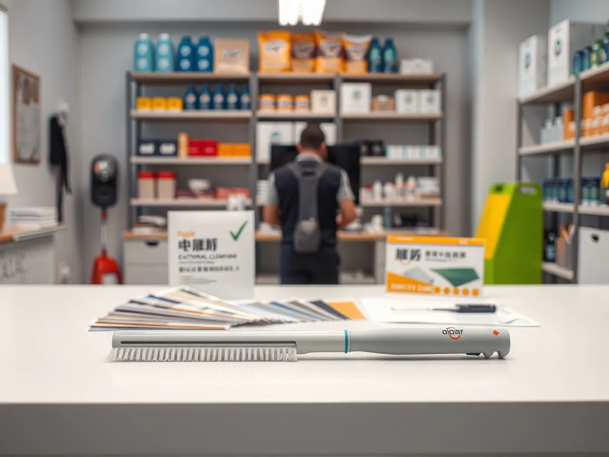 定制清洁工具样品展示，带有logo和颜色选择