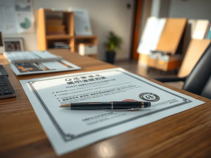 ISO 9001认证证书细节展示