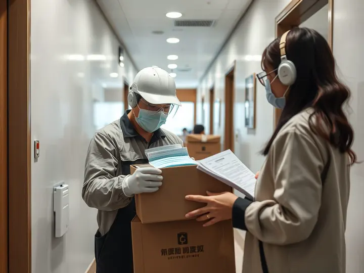客户收到安之杰防护用品后验收场景